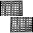Anti Fatigue Outdoor Rubber Floor Mat 2 Pack Commercial Restaurant Kitchen Mats for Floors Non-Slip Bar Floor Mats Rubber Door mat Drainage Mats Utility Garage Use 36" x 60" Black