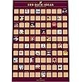 Enno Vatti 100 Dates Scratch Off Poster - Perfect Couple Gift with Fun Date Ideas - 6.5" x 23.4" - Lovely Engagement or Valen