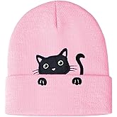 Cat Beanie for Cute Cat Lover Gifts Animal Knitted Hats Anime Hat for Women Girls