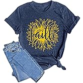 LAZYCHILD Womens Graphic Tees Sunflower Shirts Vintage Flower Graphic Tees Shirts Inspirational Tees Casual Faith Shirt Tops
