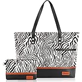 Laptop Tote Bag for Women Large Canvas Womens Briefcase Waterproof Computer Bag Work Bags for Women Fits 15.6 inch Laptop