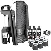 Coravin Timeless Six Plus Wine Preservation System - By-the-Glass Wine Saver - With 3 Pure Argon Gas Capsules, 6 Screw Caps &
