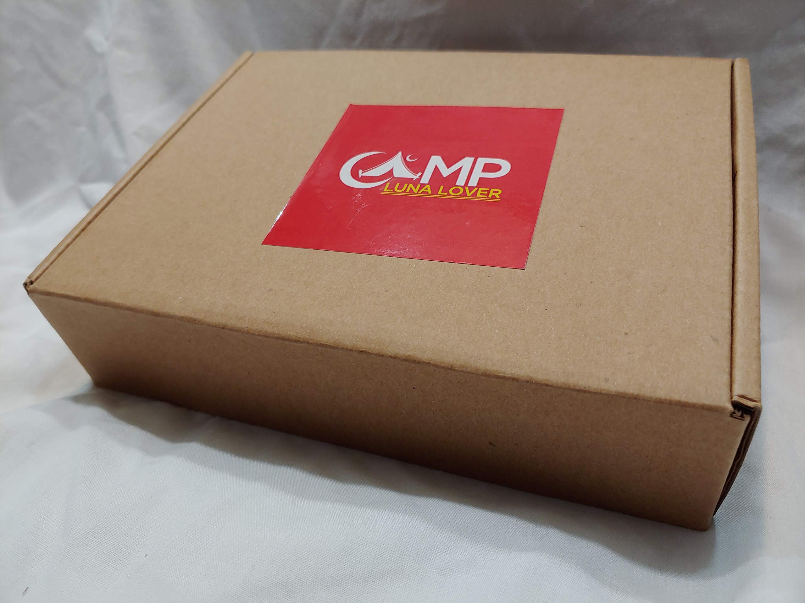 Front, Back AND both Wheel lights AND FREE credit card folding knife from Camp Luna Lover (Red)