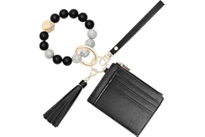 Sodsay Card Case Slim Front Pocket Wallet for Women Credit Card Holder with Keychain