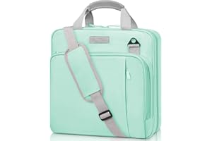 OHMANHE 3 Ring Zipper Binder with Shoulder Strap, Durable 500 Sheet Capacity 2 Inch Zip Up Binders, Multi-Pocket Binder Bag with Zipper, Books & Laptop Organizer for School Students & Office