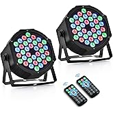 CO-Z Stage Lights, 36 LED Par Lights with Remote, DMX Controller Compatible DJ Lights, Party Lights for Event Wedding Bar Clu