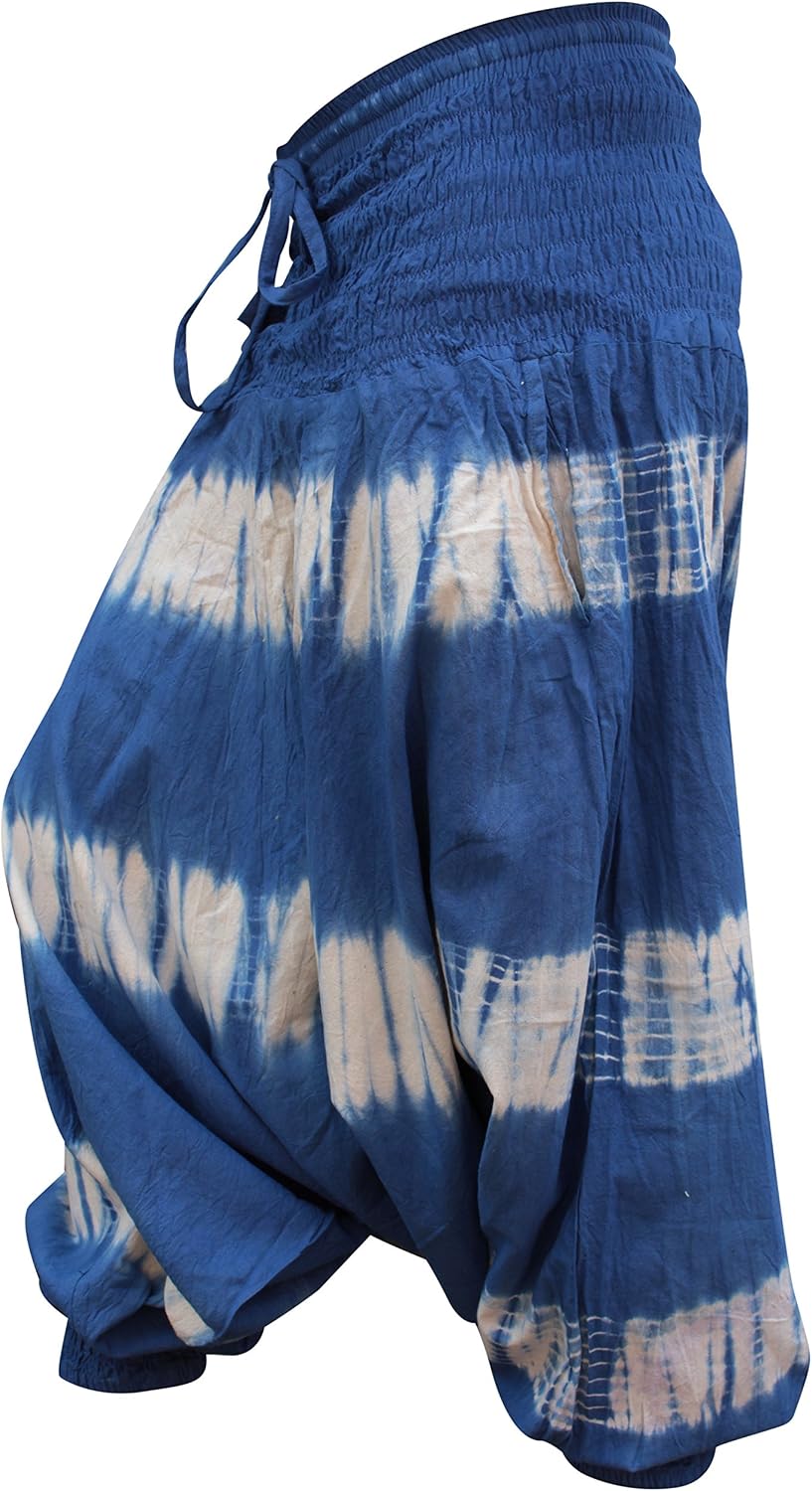 SHOPOHOLIC FASHION Tie Dye Womens Harem Pants, Colourful Yoga Boho Baggy Trousers Hippie Clothes, New Tie Dye 2