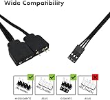 EZDIY-FAB ARGB DDR RAM Cooler Heatsink 5V 3Pin Motherboard Sync Black 2 Pack view 2