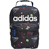 adidas Unisex Santiago Lunch Bag, Insulated School Food Container Box Discontinued, Icon Brand Love Black/Bright Royal Blue/2.0, One Size