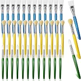 36 Pcs Paint Brushes Bulk for Kids, Classroom, Variety Art Paintbrush Sets | Flat &amp; Round Tip Brushes, Wooden Handles, Suitable for Acrylic, Watercolor &amp; Oil Painting DIY Craft