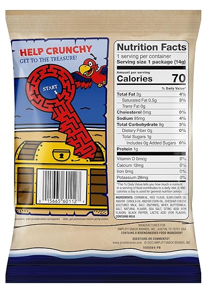 PIRATE’S BOOTY AGED WHITE CHEDDAR CHEESE PUFFS, GLUTEN-FREE, KIDS SNACKS, 0.5OZ (24CT)