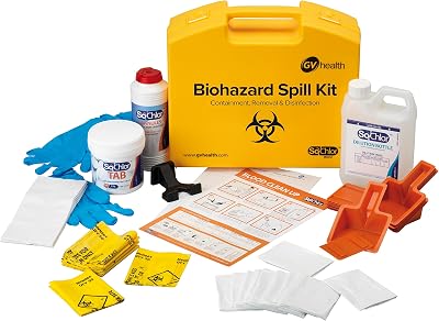 GV Health Biohazard Spill Kit Midi Pack 10 Blood Bodily Fluid Disinfection PPE