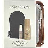 Dolce Glow Bestsellers Discovery Set, Self-Tanning Mousse &amp; Hydrating Face Mist with Application Mitt and Travel Bag