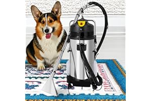 KWCWB Commercial Carpet Cleaner Machine,40L/11Gal Carpet Cleaning Machine with 360° Swivel Wheels, 2 In 1 Multi-Purpose Carpet Cleaning Machine for Carpet Sofa Curtain(1034W,110V)