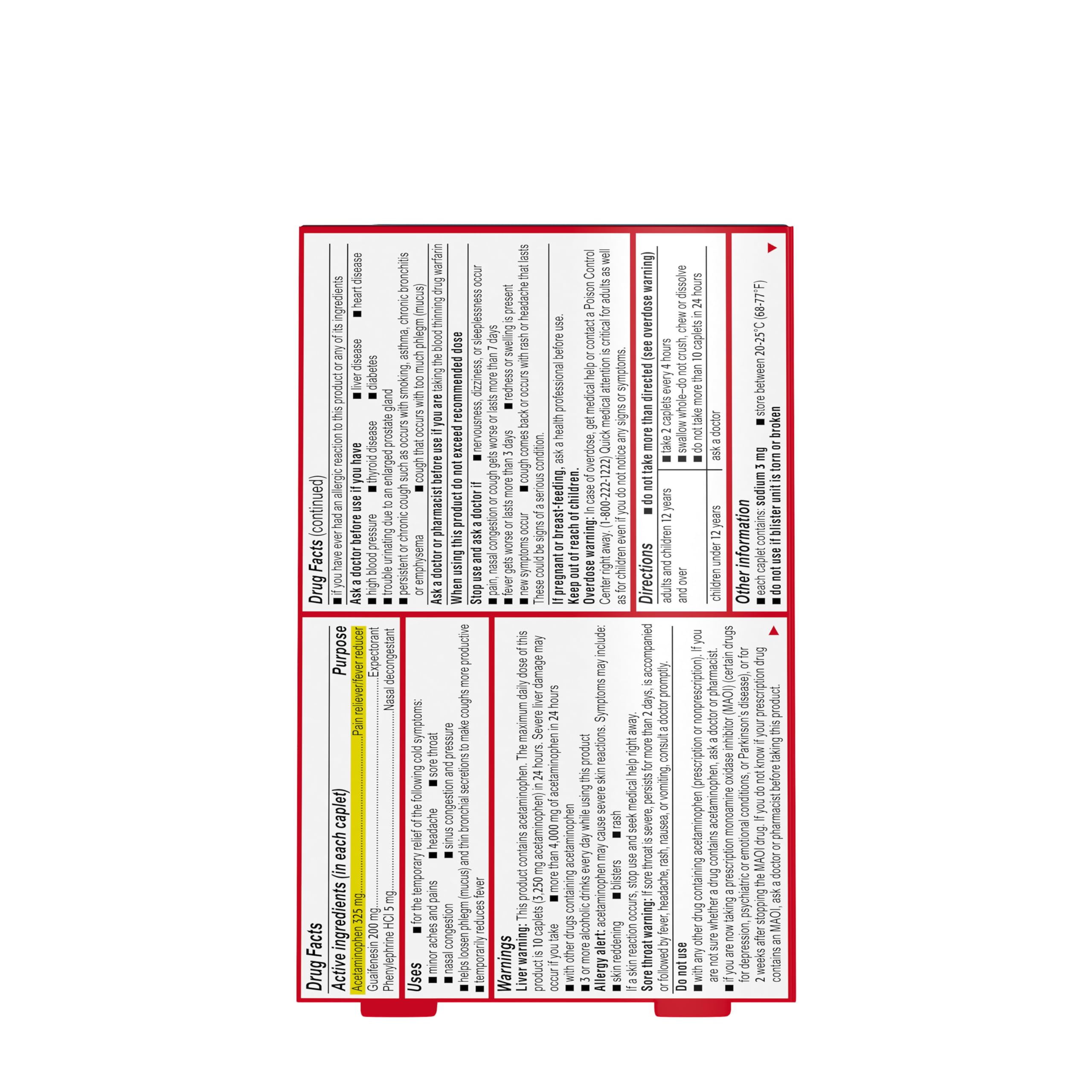 Tylenol Cold + Head Congestion Severe Medicine Caplets for Fever, Pain, and Congestion, Acetaminophen Pain Reliever, Fever Reducer, 24 Count