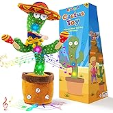 Ayeboovi Dancing Talking Cactus Baby Toy, Stocking Stuffers for Kids, Recording Toy Repeats What You Say, Adjustable Volume Singing Cactus with 120 Songs, Dancing Toy Gifts for Kids Toddlers Girls