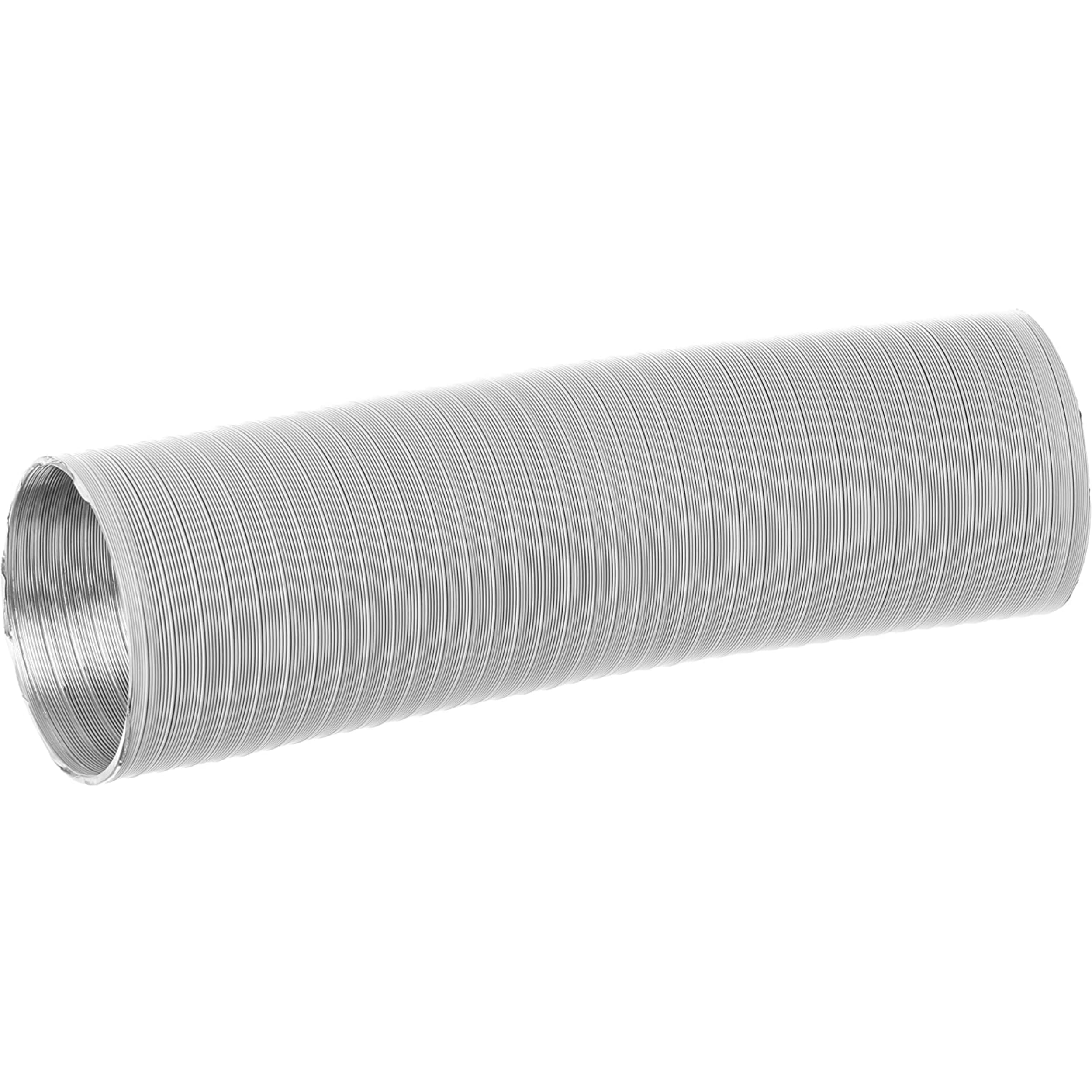 Ø 100mm / 1.5m White Aluminium Ducting Hose - Air Flexible Duct for Tumble Drier, Cooker Hood, Extractor Fan, Hydroponics Grow Room