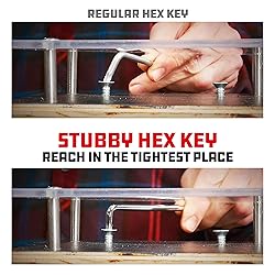 Powerbuilt 9 Piece Metric Stubby Long Arm Ball End