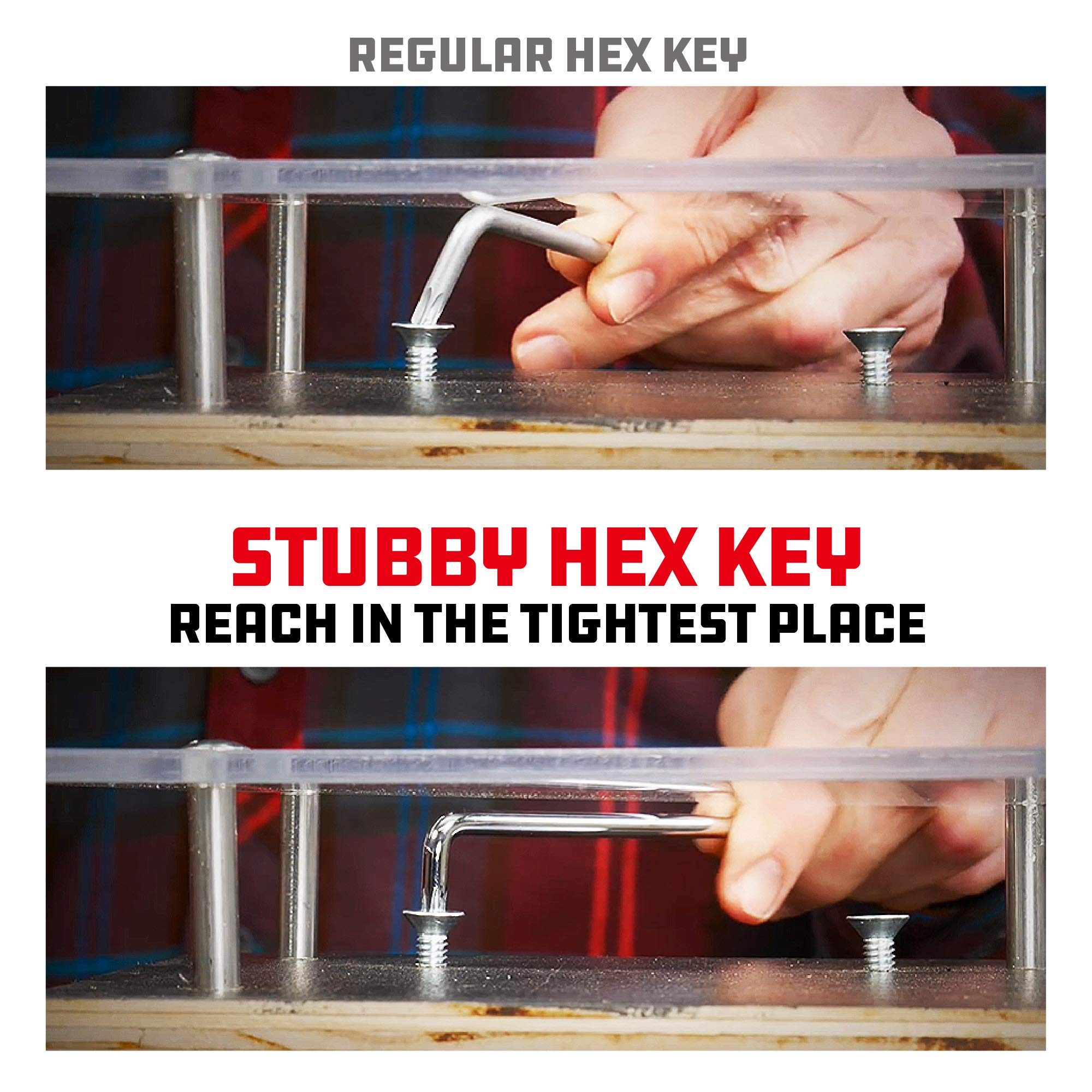 Powerbuilt 9 Piece Metric Stubby Long Arm Ball End