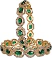 Ratnavali Jewels Cubic Zirconia Tennis Necklace Set RV87 - Gold Plated Solitaire Necklace & Earrings, Hypoallergenic, Gift Box - View #9
