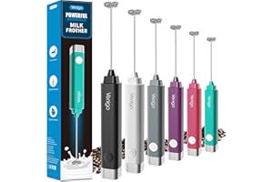 Venigo Handheld Milk Frother, Battery Operated Electric Foam Maker for Drink Mixer, Perfect for Bulletproof Coffee, Matcha, Cappuccino And Hot Chocolate (Green)
