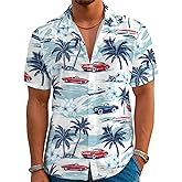 Funny Hawaiian Shirt Summer Beach Tropical Short Sleeve Holiday Print Aloha Shirt Casual Button Down Shirt