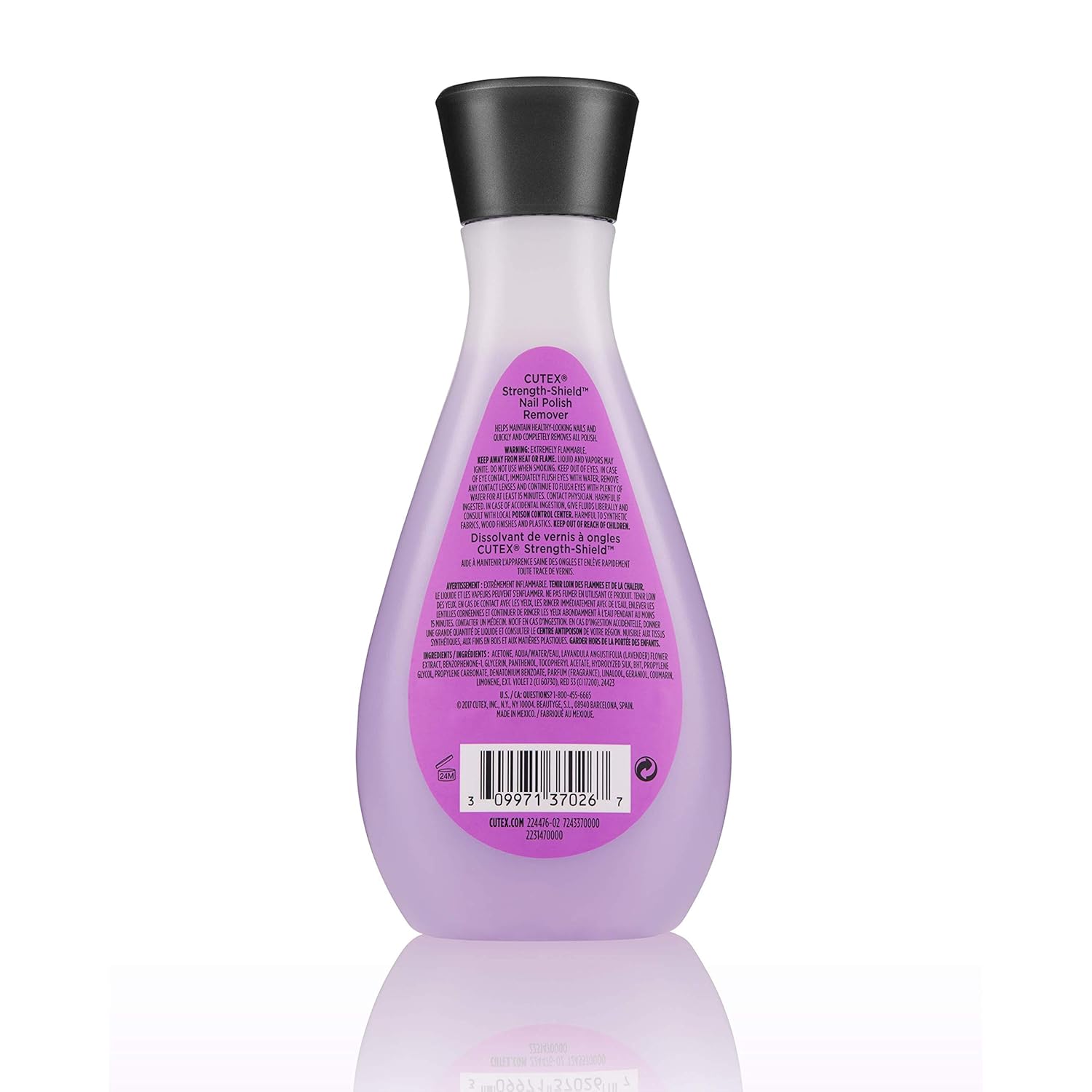 Cutex Strength Shield Nail Polish Remover, For Healthy Nails, with Vitamins E, B5, and Hydrolized Silk, 6.76 fl oz (7240889000) : Beauty