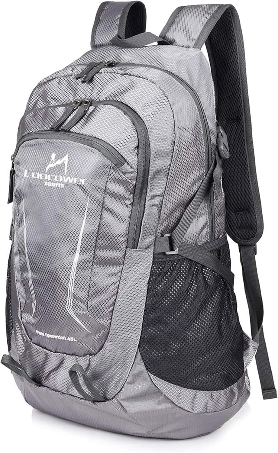Loocower 45L Ultra Lightweight Foldable Backpack Hiking Daypack Walking Rucksack Water Resistant Packable Camping Mountaineer Outdoor Sport Knapsack for Men Women-Gary
