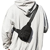 Peicees Small Crossbody Bag Purse For Men Womens Mini Sling Bag Chest Backpack Phone Holder Water-Resistant