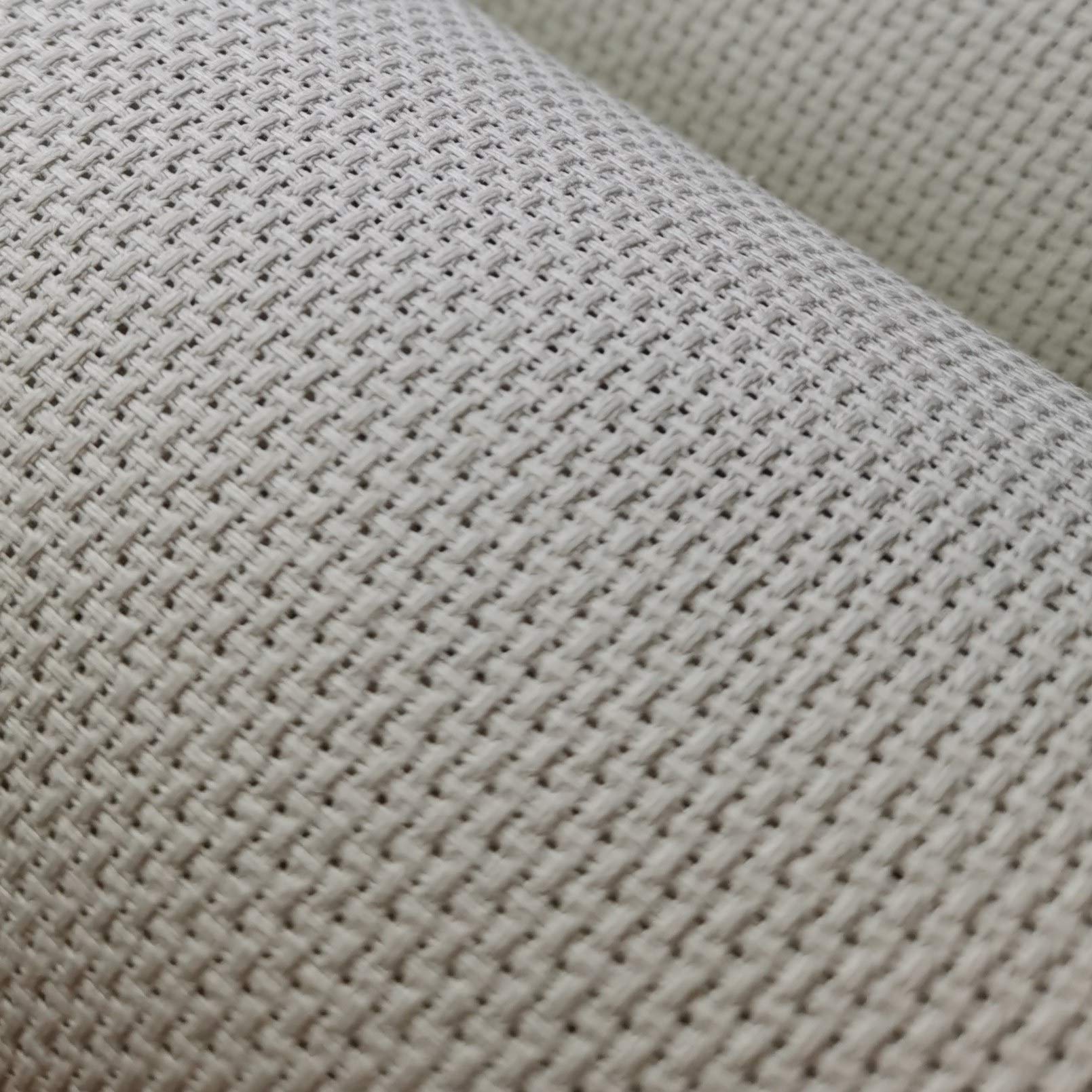19" x 28" 18CT Counted Cotton Aida Cloth Cross Stitch Fabric (Pearl Gray vy it)