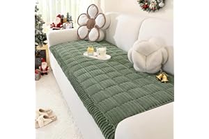 OSTEPDECOR Couch Cover for Dogs Washable, Pet Couch Covers for Sofa, Soft Fuzzy Sectional Sofa Cover L Shape, Thick Couch Protector Pet Friendly, Paw Cart Dog Mat for Couches and Sofas (27.6" x 59", Green)