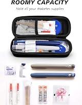 YOUSHARES Insulin Cooler Travel Case with Temperature Display (Black) view 3