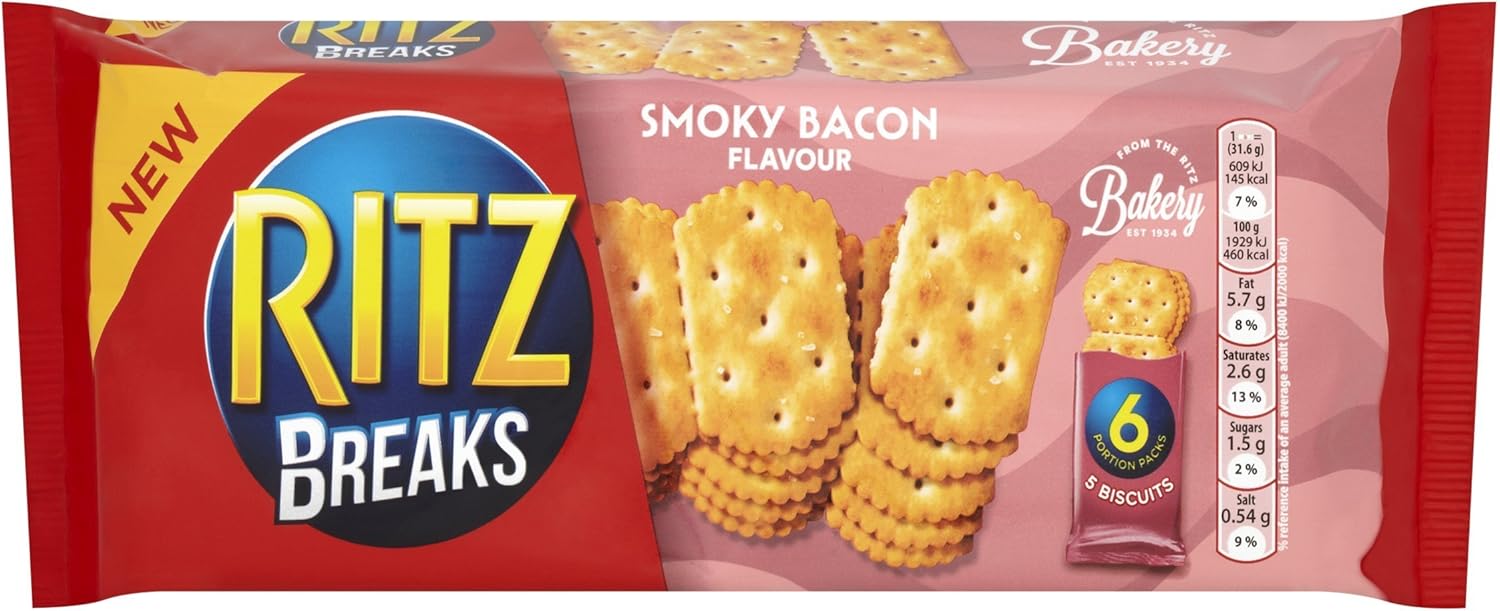 Ritz Breaks Smoky Bacon Crackers, 190 g Amazon.co.uk Prime Pantry