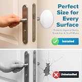 STRONGEST HOME Door Stopper Wall Bumpers Set 5 White 3.14" 0.8" Adhesive view 4