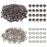 Swpeet 400Pcs - 200Sets 1/5" (6mm) Hole Bronze