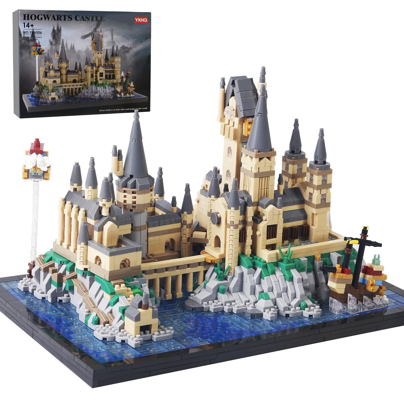Photo 1 of STMIGAIBLOCKS 2900+PCS Micro Mini Hog Magic Castle Building Blocks Model Set,Creative Ideals Harry Tower Architecture,Unique Present for 14+ Kids or Adults
