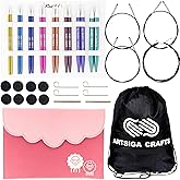 KnitPro Zing Deluxe Set 5 inch Circular Knitting Needles Size 4, 6, 7, 8, 9, 10, 10.75, 11 Interchangeable, 4 Cables, 8 Caps, 4 Keys & More, Fabric Case with Project Bag