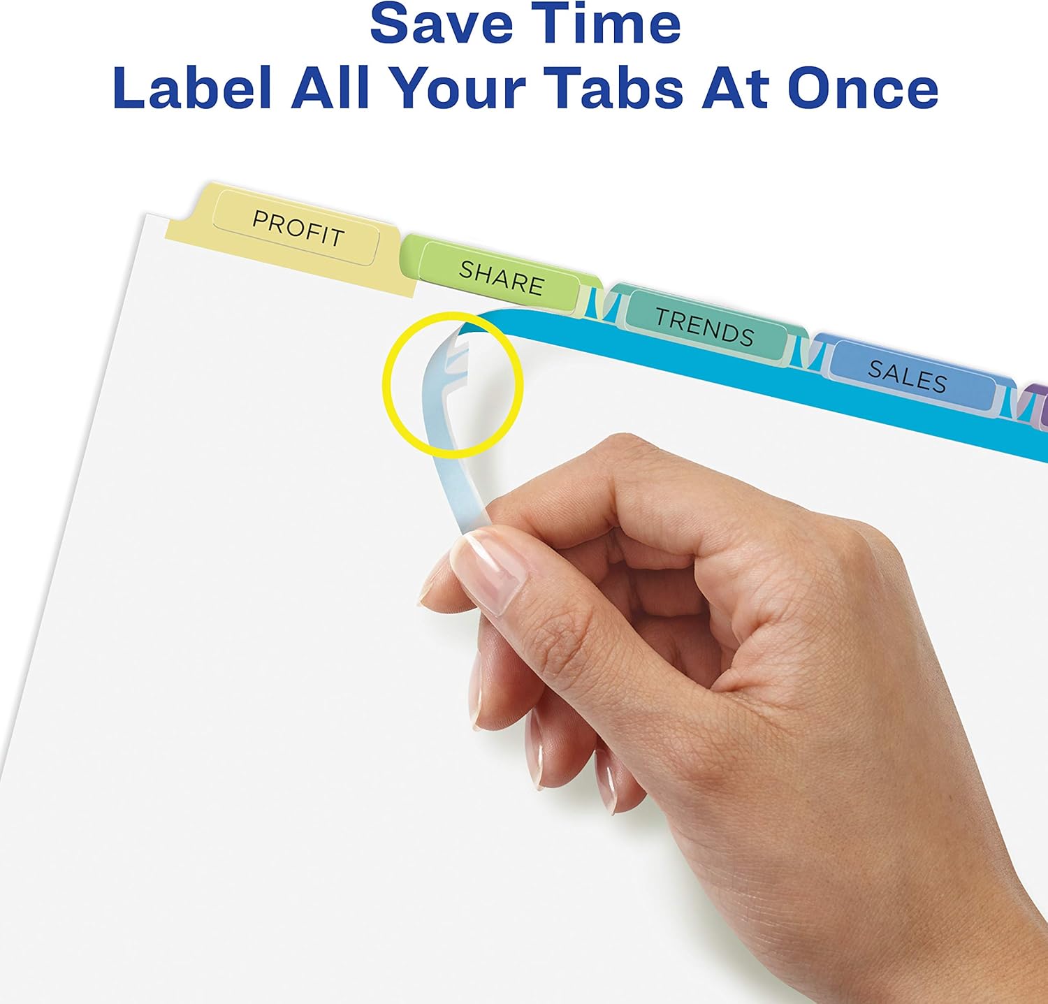 avery easy apply 5 tab