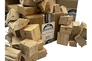 CAROLINA COOKWOOD Smoking Wood Chunks, All-Natural Pecan Hardwood Pieces for Grills & Smokers, Add Rich Smoke Flavor to Pork, Beef, Chicken & Fish, USA Made, Sustainably Milled, 800 Cubic Inches