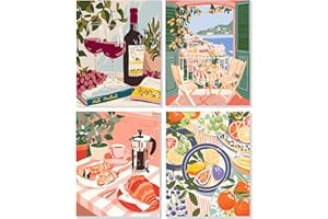 MAXBYE 4 Pack Paint by Numbers Kit for Kids with Frame, Adult Paint by Number Kits on Canvas, Peinture a Numero Adulte, DIY A