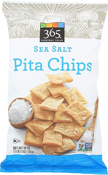 365 EVERYDAY VALUE, PITA CHIPS, SEA SALT, 18 OZ
