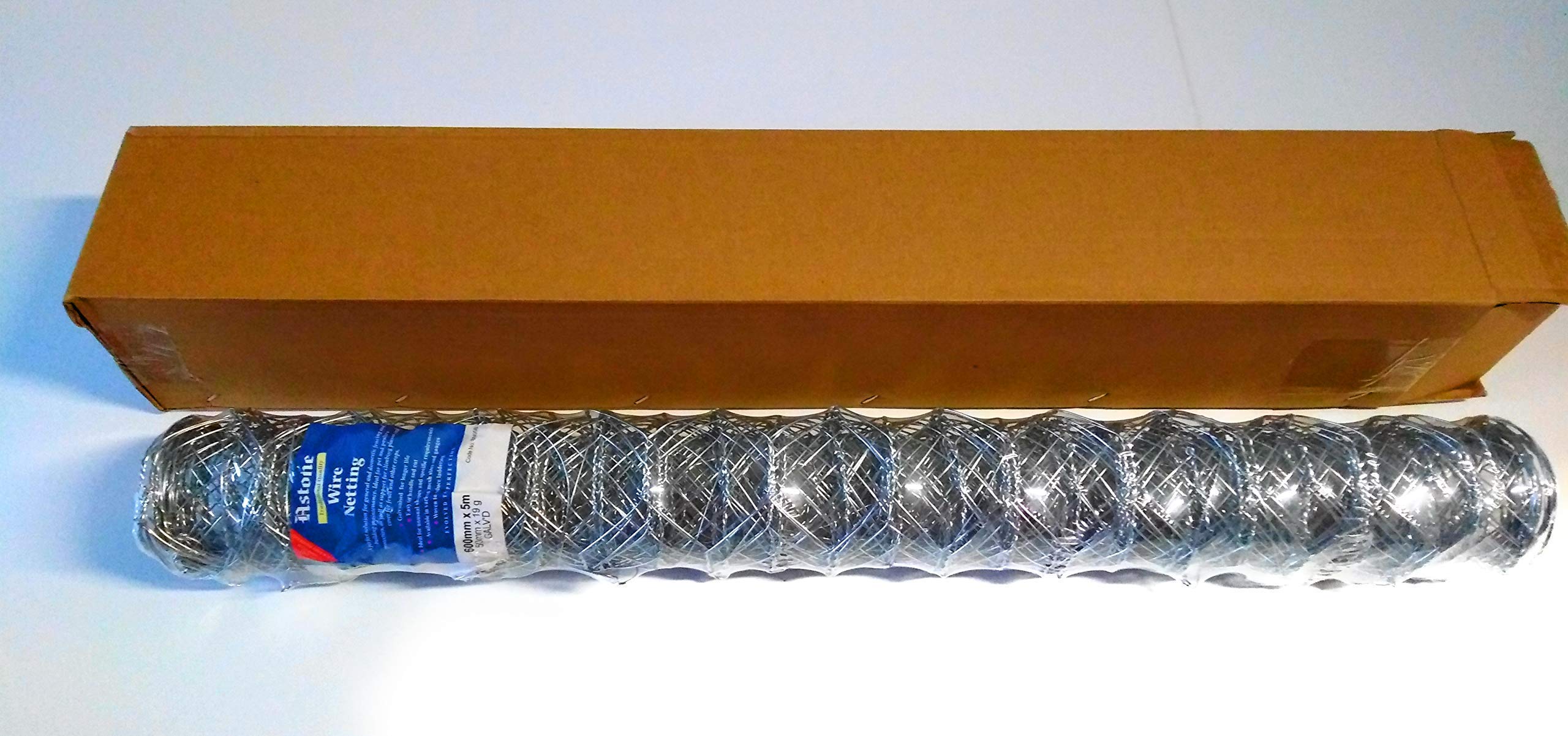 Astone heavy duty Wire netting, chicken wire 60cm high (50mm, 5m x 600mm)
