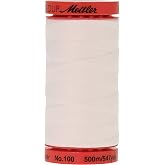 Mettler Metrosene Old Number 1145-0002 Poly Thread, 500m/547 yd, White