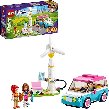 Amazon Com Lego Friends Olivia S Electric Car Building Kit Creative Gift For Kids New Toy Inspires Modern Living Play New 21 1 Pieces Toys Games