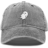 DALIX Ghost Embroidered Mens Womens Cotton Dad Hat Baseball Cap Adjustable