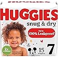 Huggies Size 7 Diapers, Snug & Dry Baby Diapers, Size 7 (41+ lbs), 15 Count, Packaging May Vary