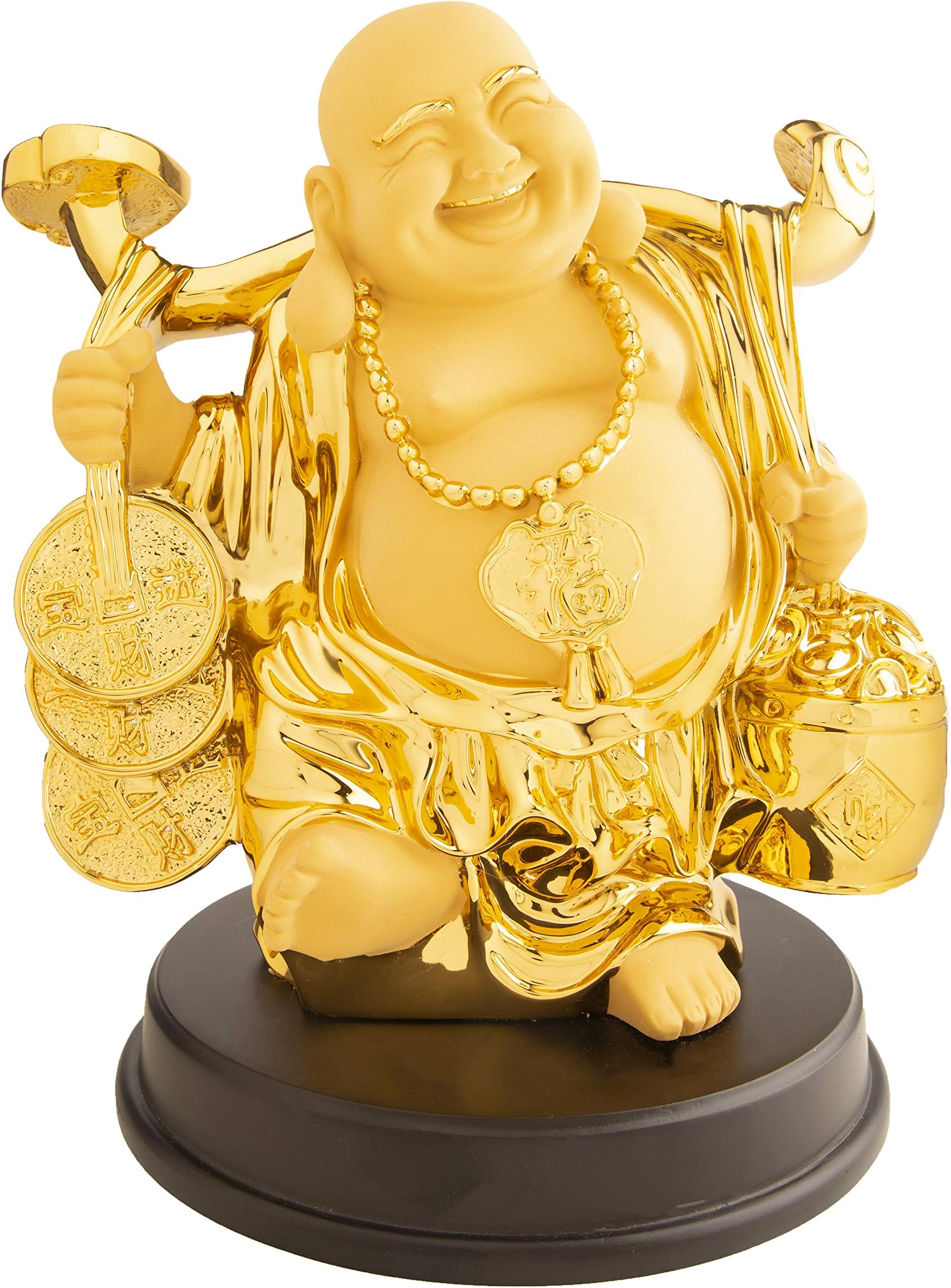 Avighna Running Horse Matt Golden Glazed Big Size Galloping Horse Fengshui Showpiece for Gifts (Golden)