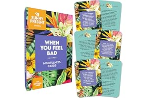 Sunny Present - When You Feel Bad - 44 Double-Sided Mindfulness Cards with Positive Affirmations, Motivational Cards, Affirmation Cards, Mindfulness Gifts, Daily Well-Being Tool