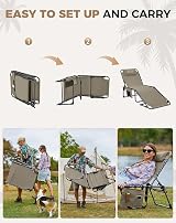 KingCamp Sun Lounger Five-Position Adjustable Backrest Garden Lounger view 8