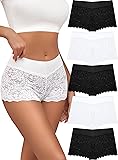 ALL OF SHE Lace Boy Shorts Sexy Cheeky Panties